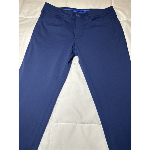 Twillory Men's Size 32X34 Tailored Fit Performance Golf Pants Navy Blue - Picture 2 of 12